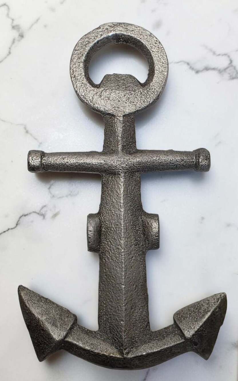 Brass Marine Nautical Anker Brass Bottle Opener Silver Color Finish Gift